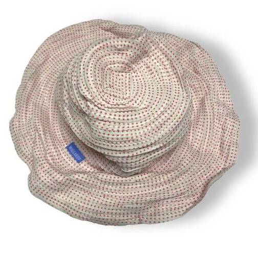 Pacific&Co Wallaroo Hat  Petite Scrunchie UPF 50+ XS/S White Pink Dots Packable