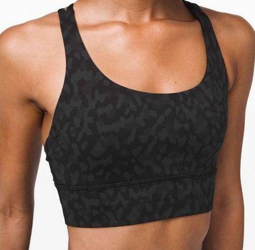 Lululemon Energy Bra *Long Line Formation Camo Deep Coal Multi 6