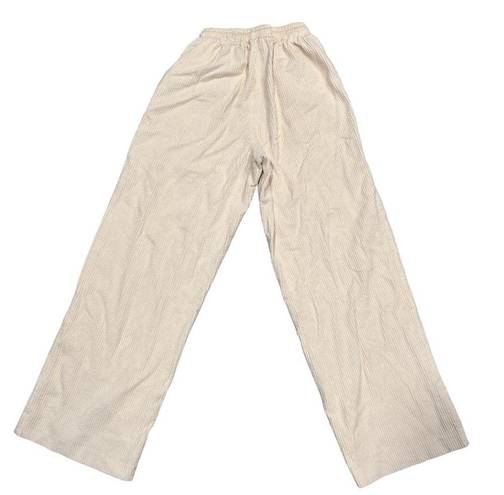 LIONESS  Nikita Cream Cord Straight Leg Pants