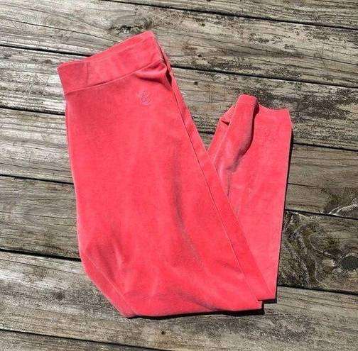 Juicy Couture  Velour Red High Waisted Leggings Sweatpants