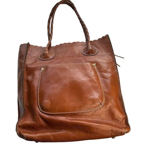 Patricia Nash  Women's Brown Leather Cutout Tooled Cavo Tote with Dust Bag