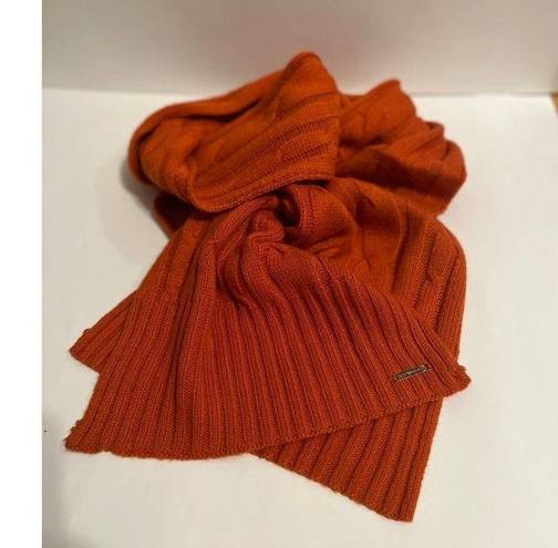 Michael Kors Michael by  Orange Cable Knit Scarf