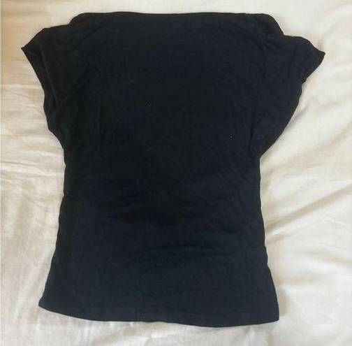 Black backless tight shirt Size XS