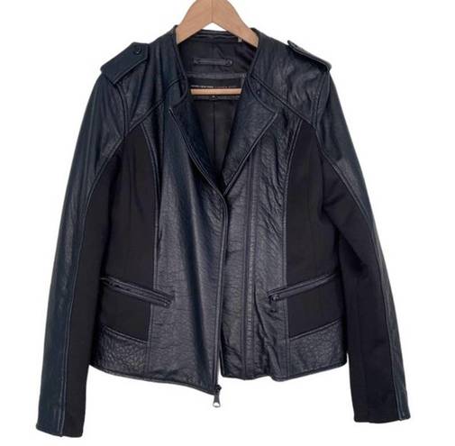 Marc New York 𝅺 Leather Asymmetrical Moto Jacket - M