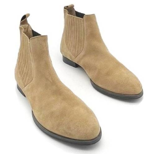 Jack Rogers  Pippa Suede Chelsea Boot Oak Leather Pull-On Bootie Women’s Size 9