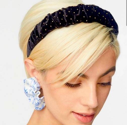 Lele Sadoughi NEW -  - Jet Dot Velvet Kelly Headband