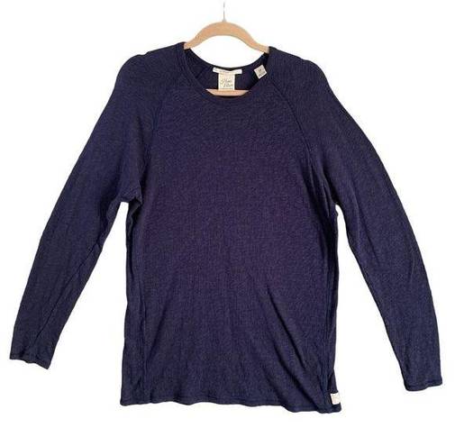 Scotch & Soda  XL Home Alone Women Blue Pullover Sweater Long Sleeve Solid Cotton