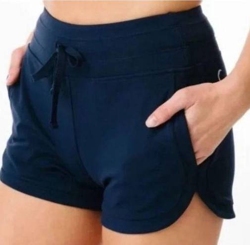 Zyia  Navy Hybrid Drawstring Athletic Lounge Shorts- Size Small