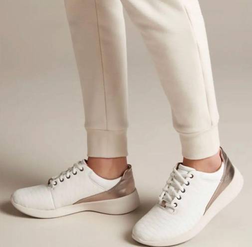 Clarks Unstructured White leather CUIR BLANC shoes