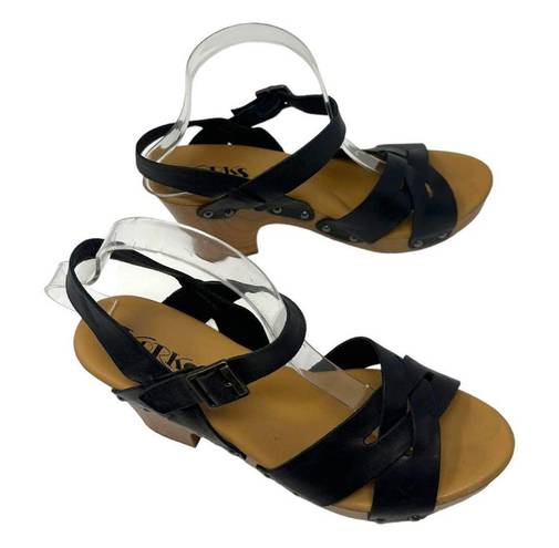 Kork-Ease Korks Bagley Black Platform Clog Sandal Size 9