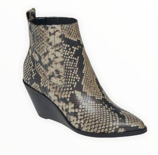 Treasure & Bond  Natalie Wedge Ankle Booties Boots Snakeskin