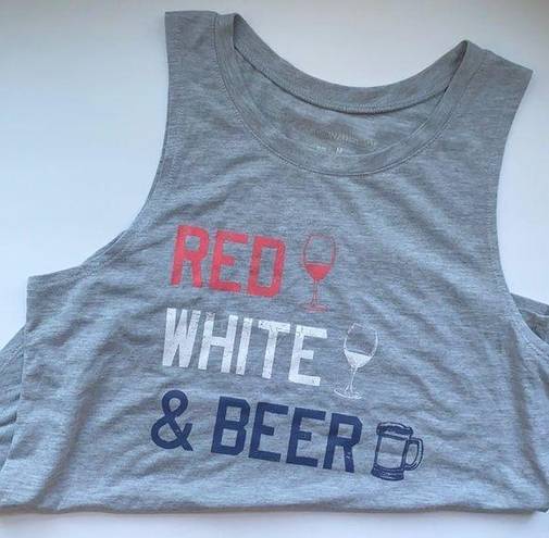 Grayson Threads Grayson / Threads ‘Red White & Beer’ graphic print swing tank, size M