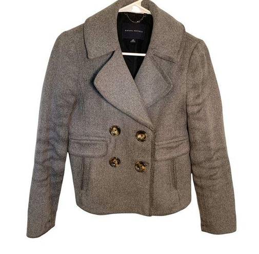 Banana Republic  Double Breasted Peacoat Gray