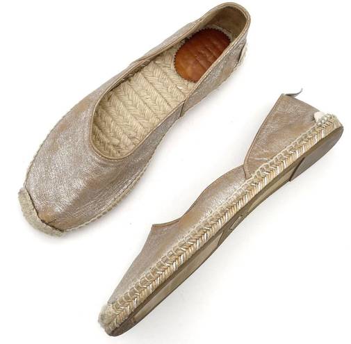 Rag and Bone  Georgie Silver Platinum Espadrille Slip-On Shoe Women’s Size 39.5 | 9