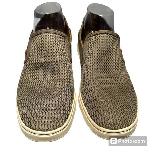 Olukai  Women’s Pehuea Mesh Collapsible Heel Sneakers Flats Taupe Size 9.5