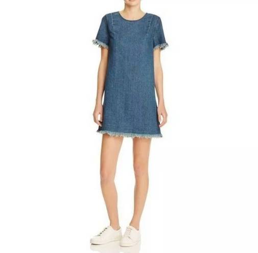 Pistola Womens Short Sleeve Gemma Denim Fray Dress Sz Small $118