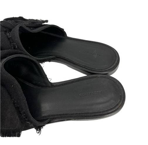 ALLSAINTS  Flats Womens Size 39 Rumour Knit Bow Knot Mules Black Slip On Comfort