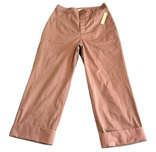 Krass&co James Street . Trousers Womens 12 Beige High Rise Wide Leg Ankle Dress Pants