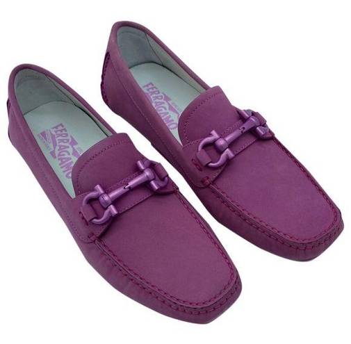 Salvatore Ferragamo  Anemone Moccasins Flats Suade Leather Shoes Size 6 NEW