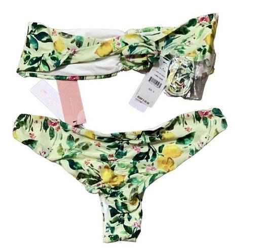 PilyQ New.  lemons bikini set. S-top/M-bottom  . Retails $168