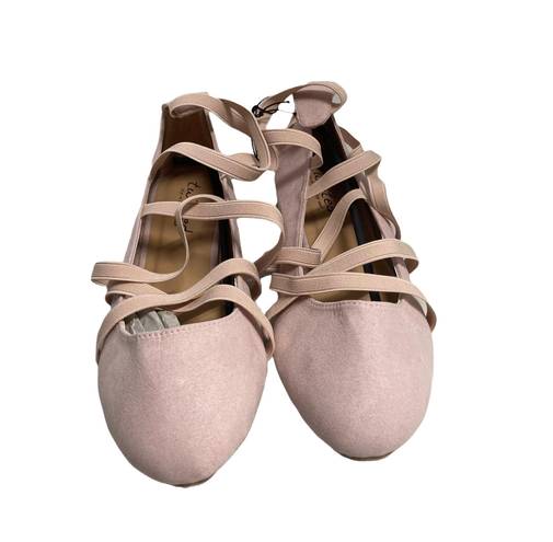 Twisted Sara129 Ballet Style Flats Pull-On Size 8 Light Pink New Without Tags