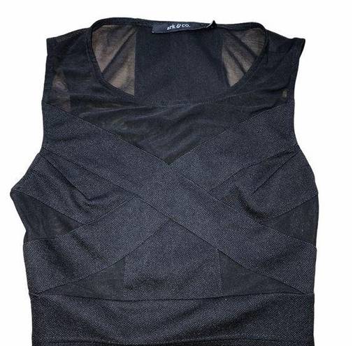 Ark & Co. Size small black mesh bandage crop top