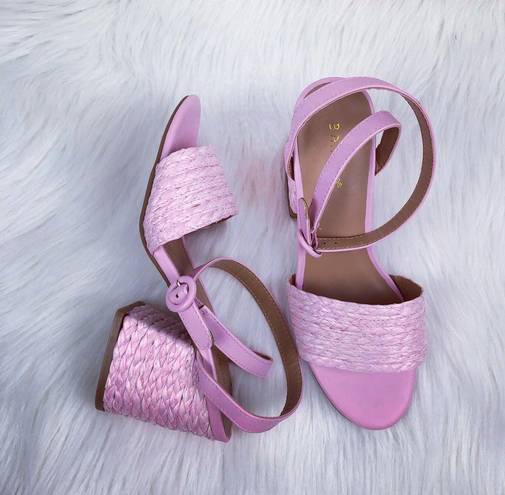 Bamboo NEW  | Braided Heel Maddy Sandals - PINK