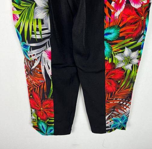 Line and Dot NWT  Rainbow Tropical Silk Pants Cropped Size Small S NEW