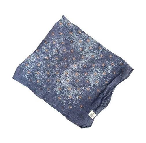 Treasure & Bond Blue Star Print Distressed Look Scarf