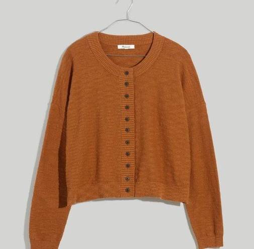 Madewell  Brampton Cropped Cotton Knit Cardigan Sweater Small