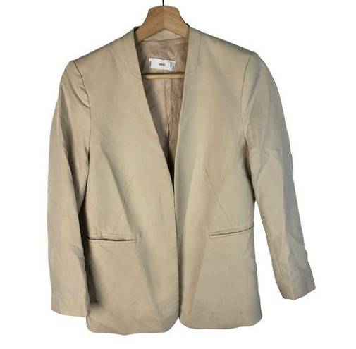 Mango MNG  Cream Clasp Front Blazer Jacket 4