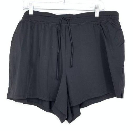 Cacique Swim By  Shorts Women's Size 20 Drawstring Swim Black NEW