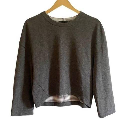 Club Monaco  Double Faced Gray Pullover Sweatshirt