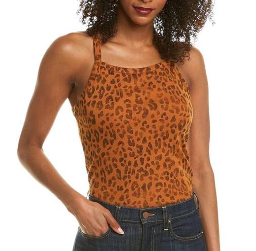 Three Dots  Square Neck Leopard Print Cami Tank Top Size XS NWT