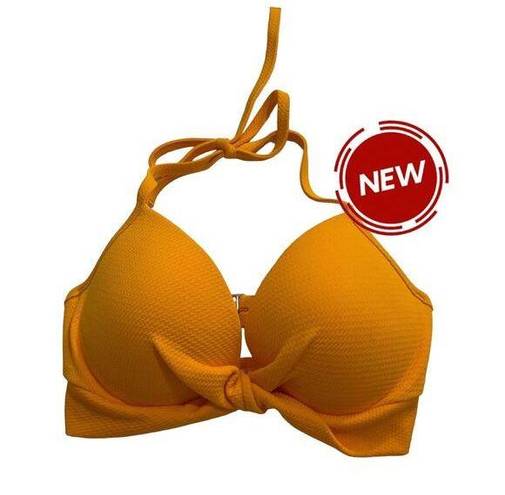 Shade & Shore 10H-16  Women Size 34D Yellow Mustard Underwired Bikini Top NWT