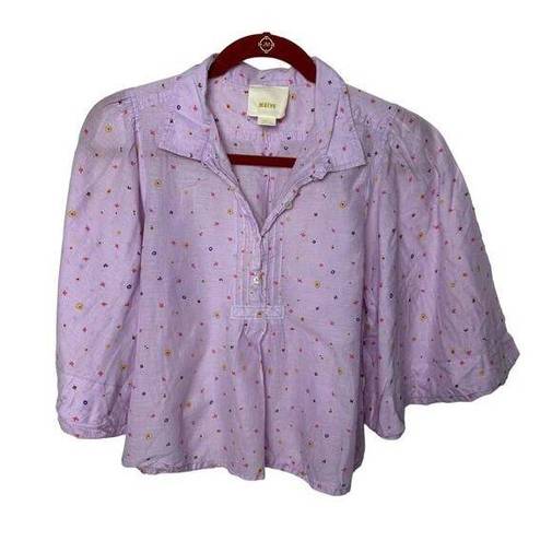 Anthropologie Maeve Small Purple Blouse