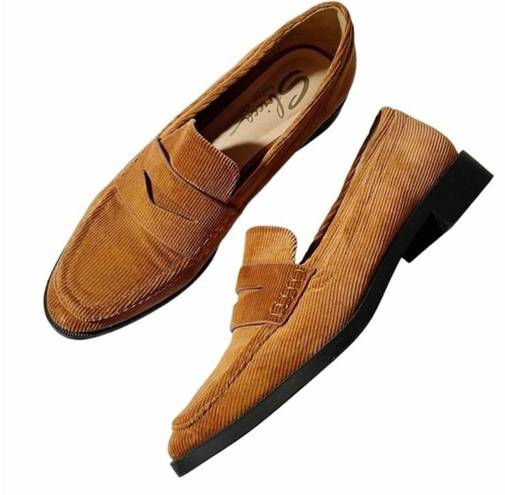 sbicca  Vintage Collection Shoes Dark Tan Corduroy Penny Loafers Women’s Size 8