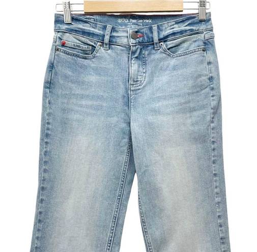 Peace Love World  Inside Slit Straight Leg Jeans Medium Wash Women’s Size 00 | 27