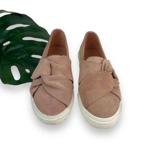 Gap  Suede Wrapped Knot Slip-On Sneakers in Blush Pink