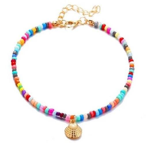 1pc Boho Gold Shell Beaded Anklet Beach Adjustable Bracelet Women Jewellery HP