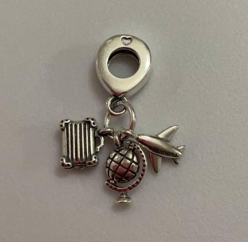 Pandora Airplane, Globe & Suitcase Dangle Charm