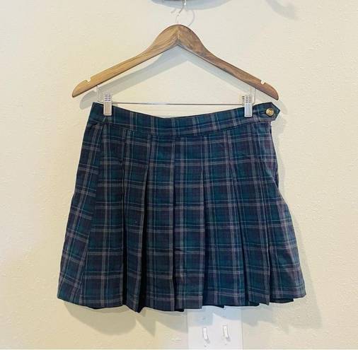 American Eagle  Plaid Pleated Mini Skirt