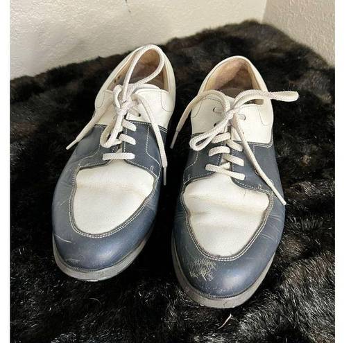 FootJoy  Europa women’s blue cream golf shoes 8.5