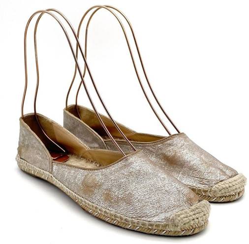 Rag and Bone  Georgie Silver Platinum Espadrille Slip-On Shoe Women’s Size 39.5 | 9