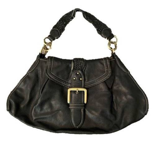 Tommy Hilfiger  Shoulder Bag Black Leather Purse Satchel