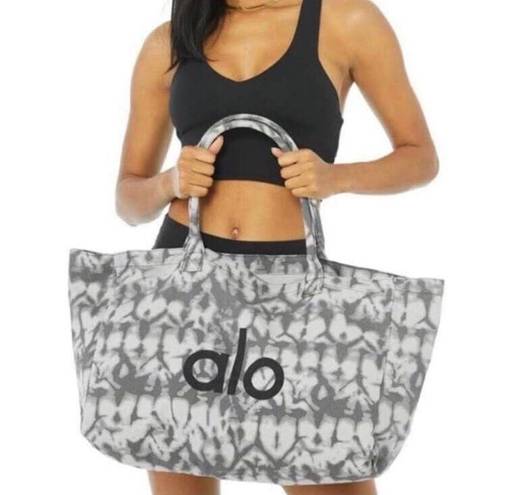 Alo Yoga Grey Tie Dye Shopper Tote Bag One Size