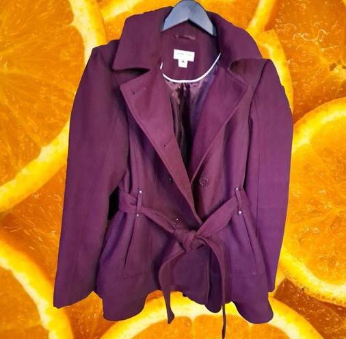 Celebrity Pink  Brand‎ Purple Pea Coat with Belt Size Large