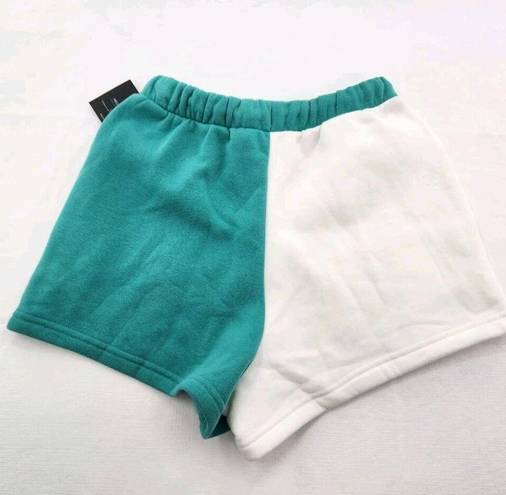 Grayson Threads  Women's Size XS Lounge Sweat Fleece Shorts Green White