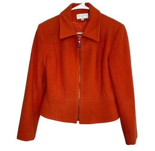 Krass&co CASUAL CORNER &  Orange Wool Blend Zippered Jacket