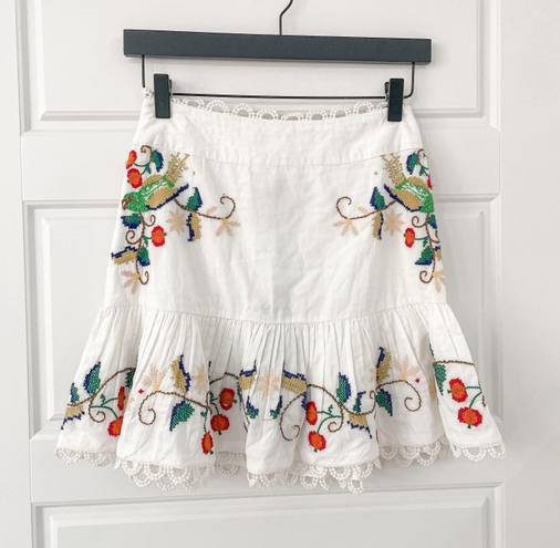 Farm Rio NWT  Pitanga Embroidery Mini Skirt